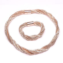 Last inn bildet i Galleri-visningsprogrammet, Nydelig dus rosa kjede og armbånd
