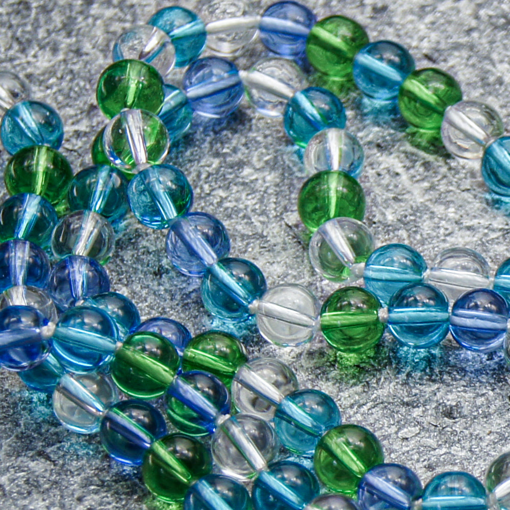 Kjede, 120 cm langt,  sommer, med turkis dusk